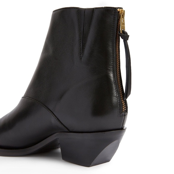 AllSaints Lenora Leather Ankle Boots in Black Size 39 NWOB - Picture 9 of 11